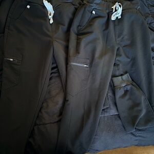 Figs Black Jogger Pants with Drawstring